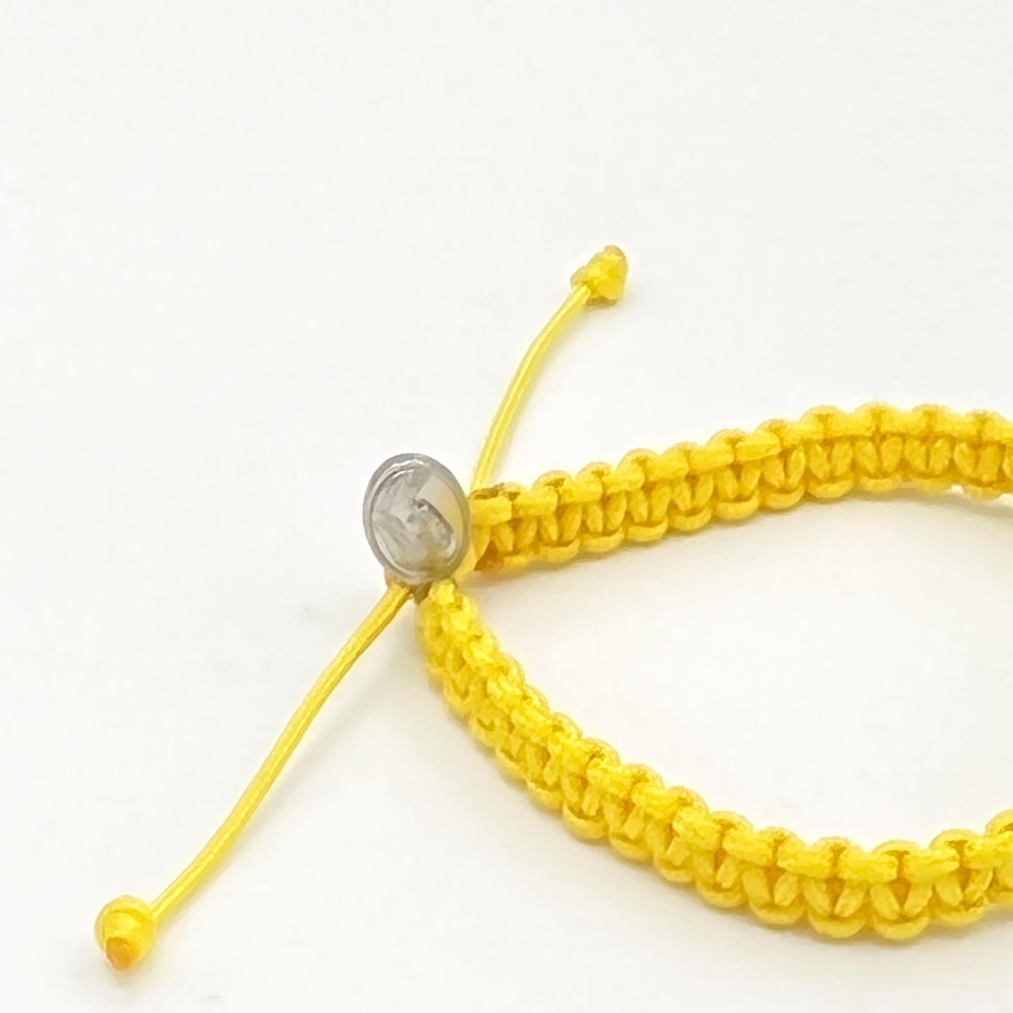 Catholic Floral Cross Yellow Bracelet