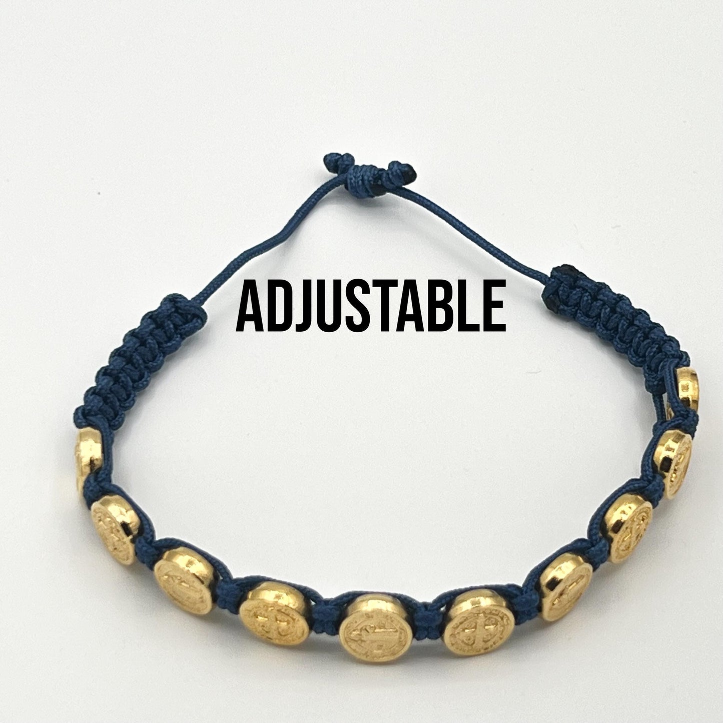 WHOLESALE 10 Bracelets Set Saint St Benedict Golden Medals