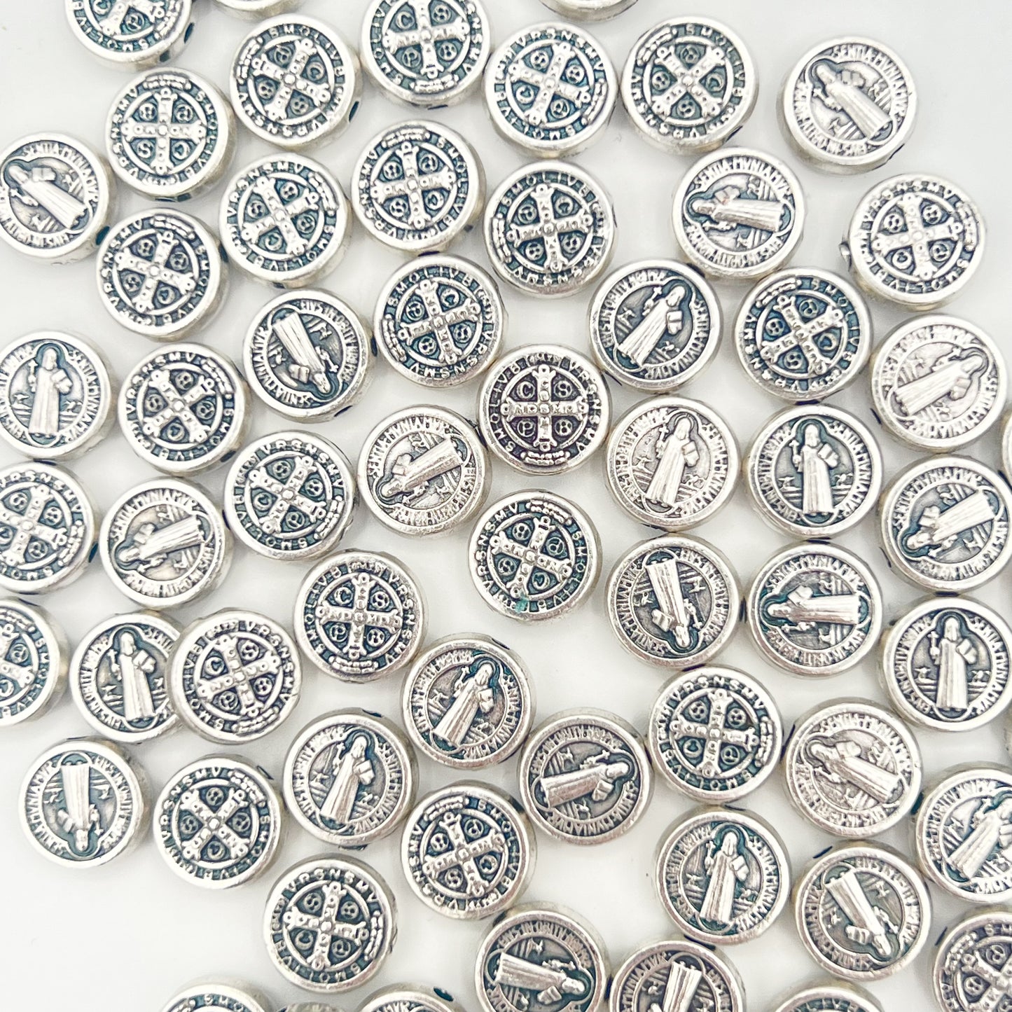 St Benedict Round Beads Charms