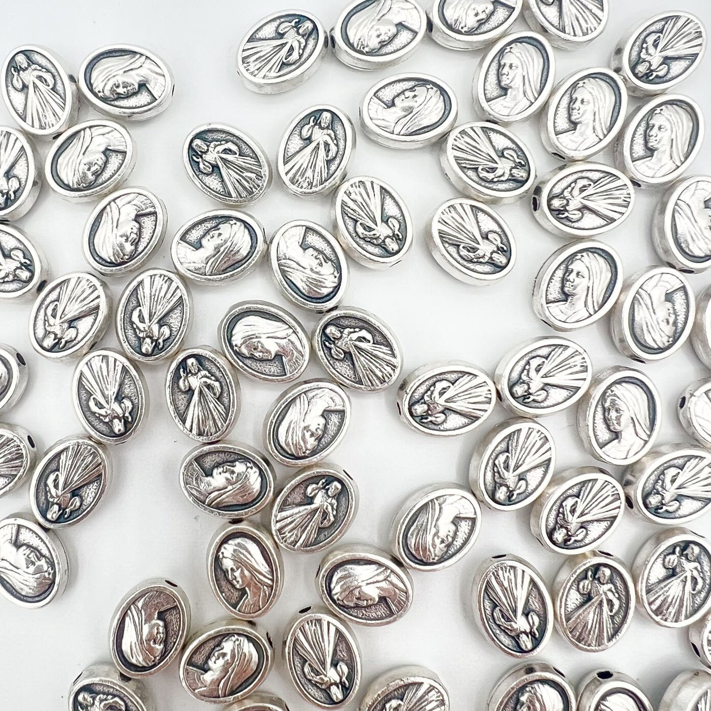 Divine Mercy Virgin Mary Beads Charms