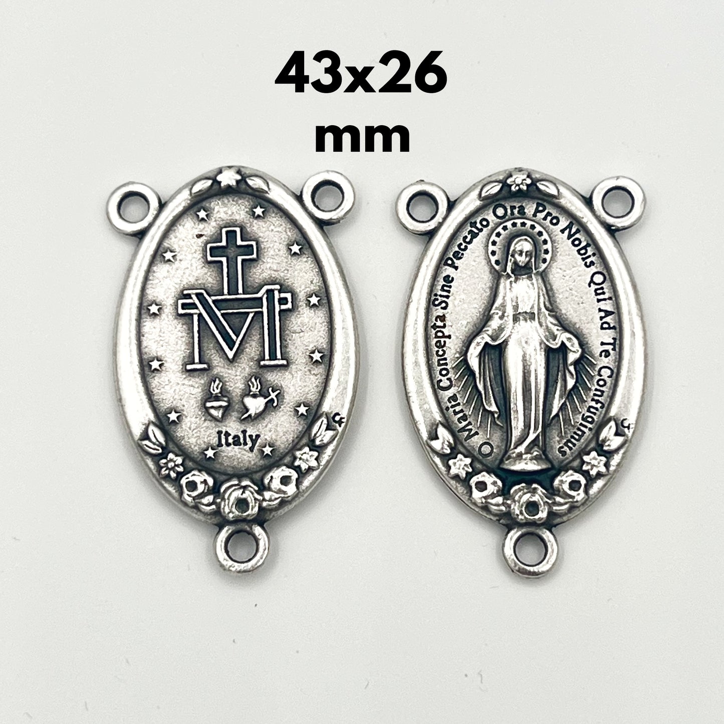 Divine Mercy Prega Per Noi Pray For Us Centerpiece Medal 48x27mm