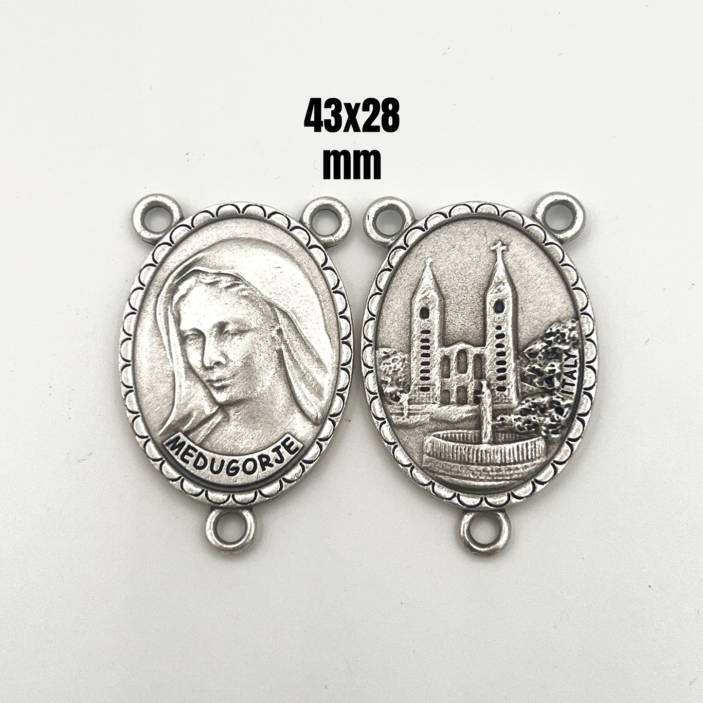 Divine Mercy Prega Per Noi Pray For Us Centerpiece Medal 48x27mm