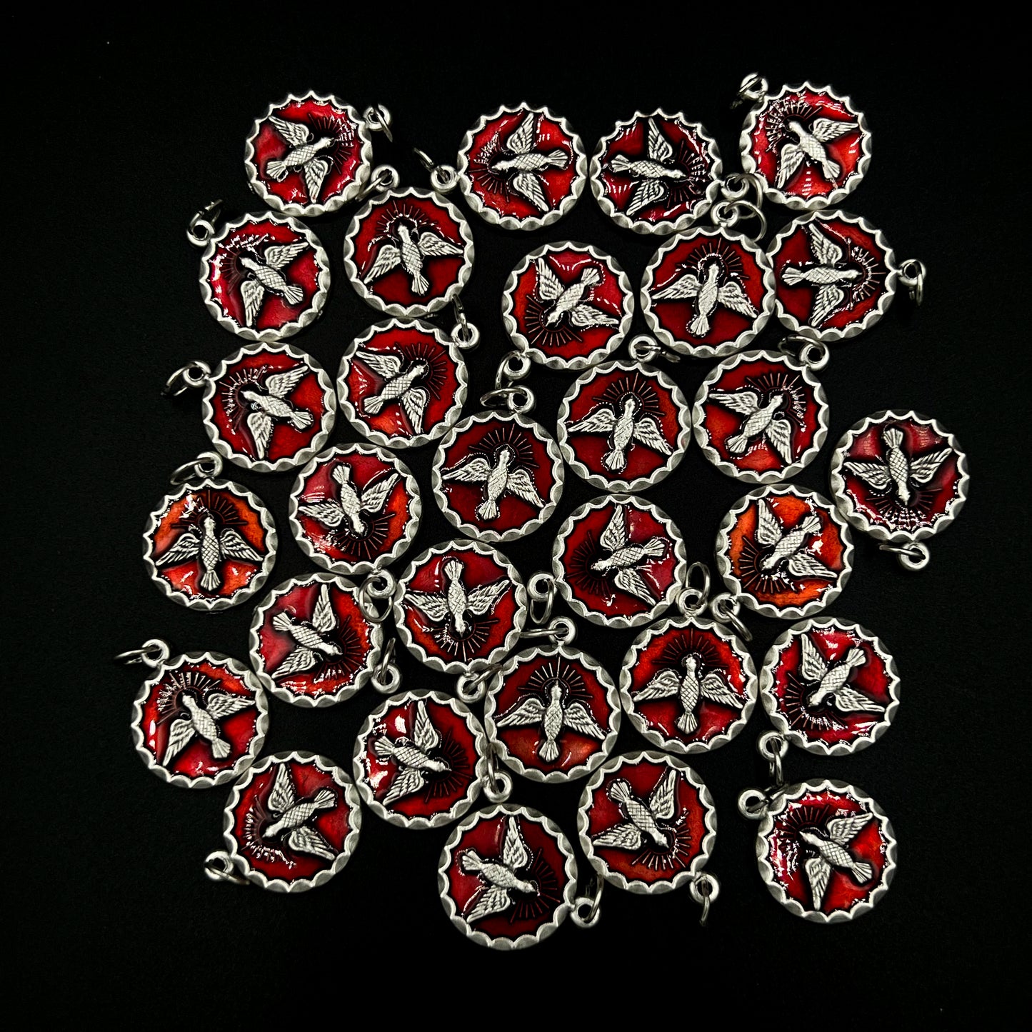 Holy Spirit Round Red 19mm