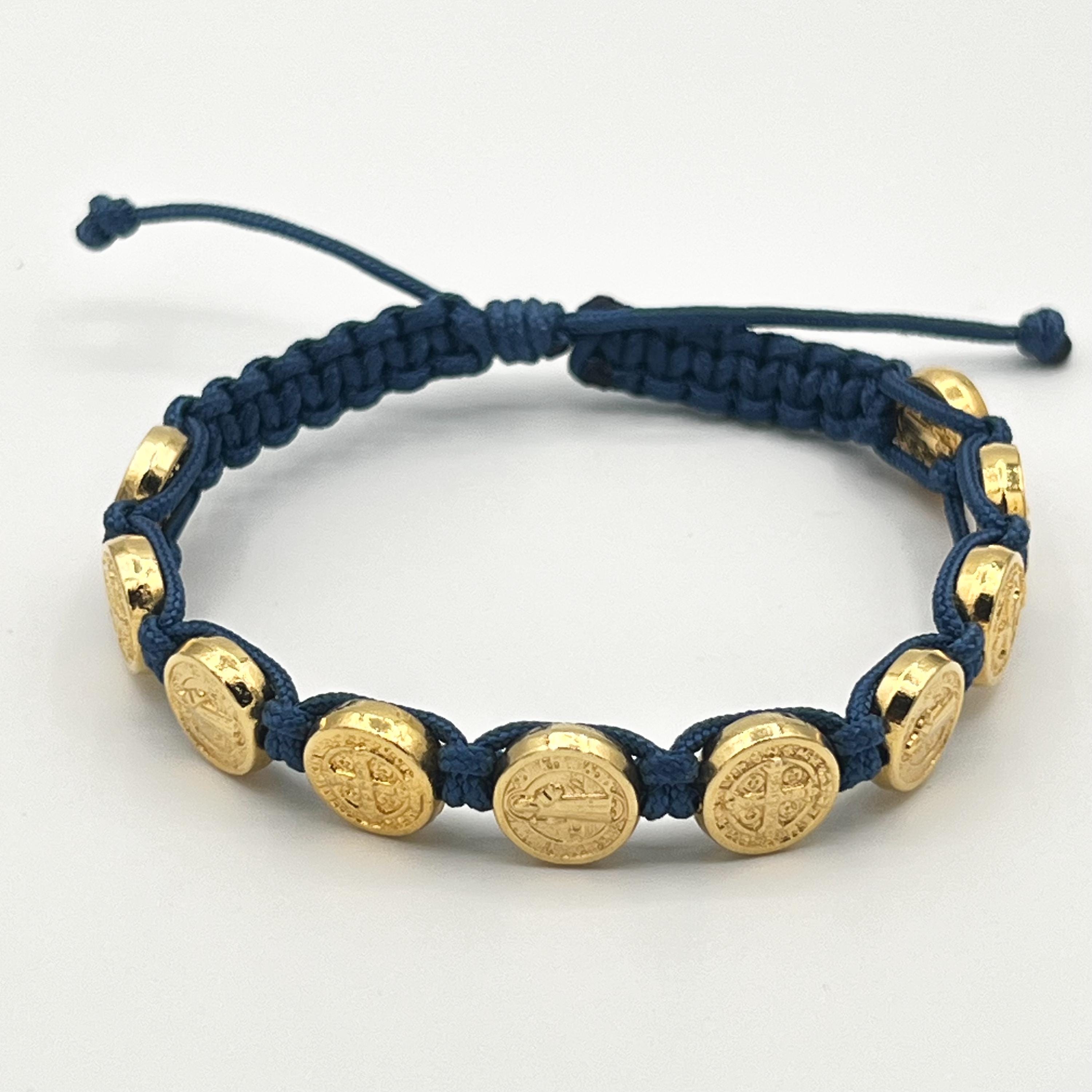Saint Benedict Golden Medals Ten Decade Small Rosary Faith Gift Students Patron Civil Engineer Graduate Gift