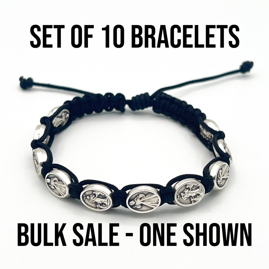 WHOLESALE BULK LOT 10 Set Of Bracelets Scapular Divine Mercy Catholic Events Gift Communion Wedding Baptism Confirmation Christmas