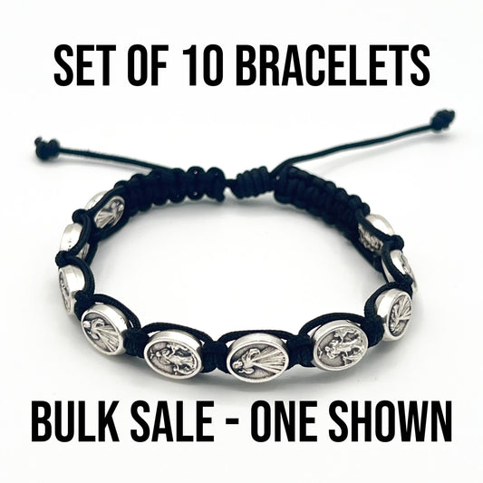 WHOLESALE BULK LOT 10 Set Of Bracelets Scapular Divine Mercy Catholic Events Gift Communion Wedding Baptism Confirmation Christmas