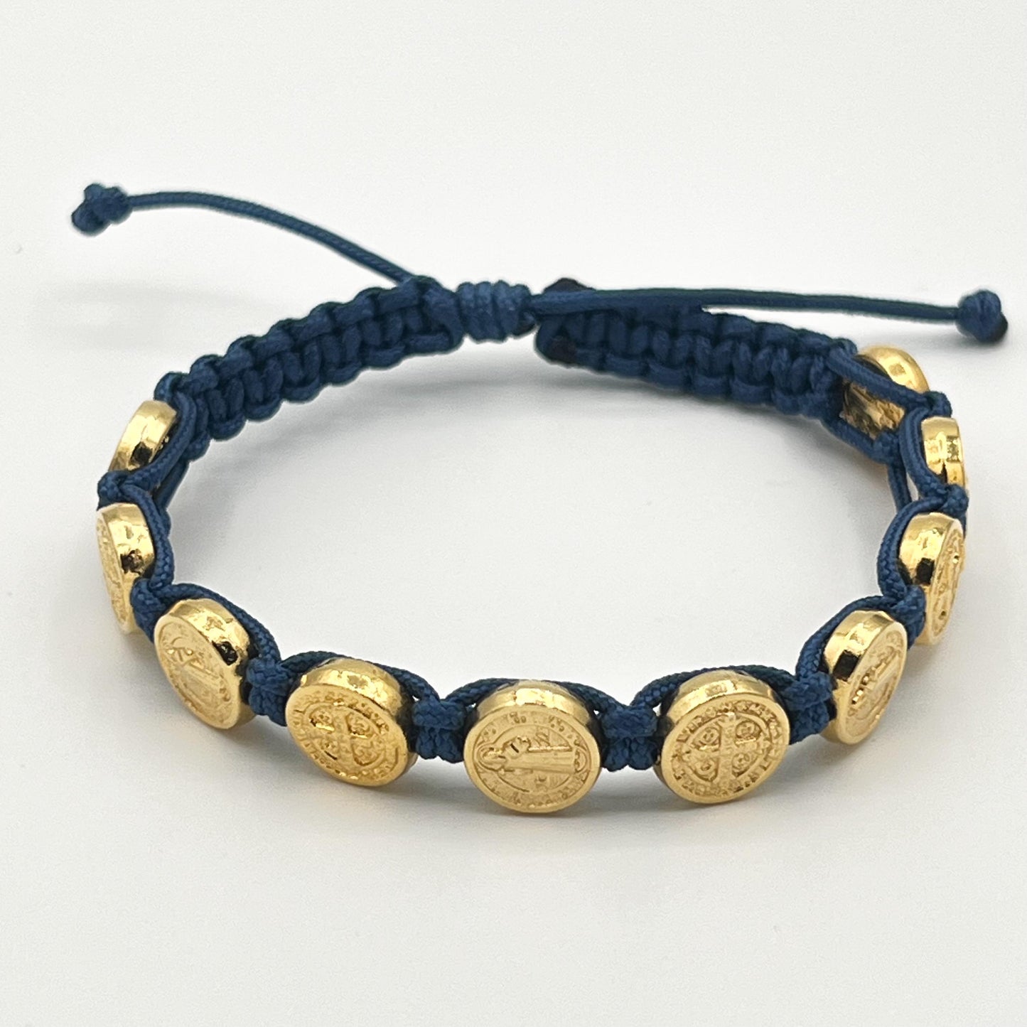 WHOLESALE 10 Bracelets Set Saint St Benedict Golden Medals