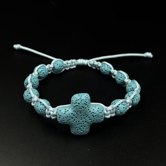 One Decade Rosary Bracelet Light Stone Prayer Beads
