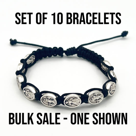 WHOLESALE BULK LOT 10 Set Of Bracelets Scapular Divine Mercy Catholic Events Gift Communion Wedding Baptism Confirmation Christmas