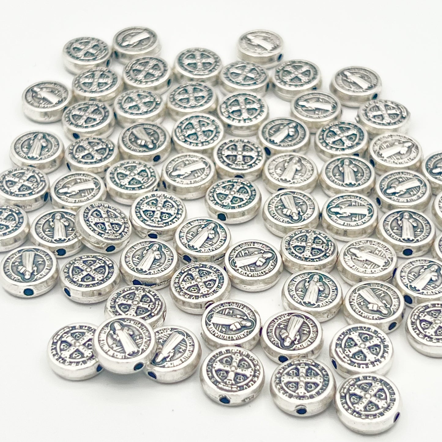 St Benedict Round Beads Charms