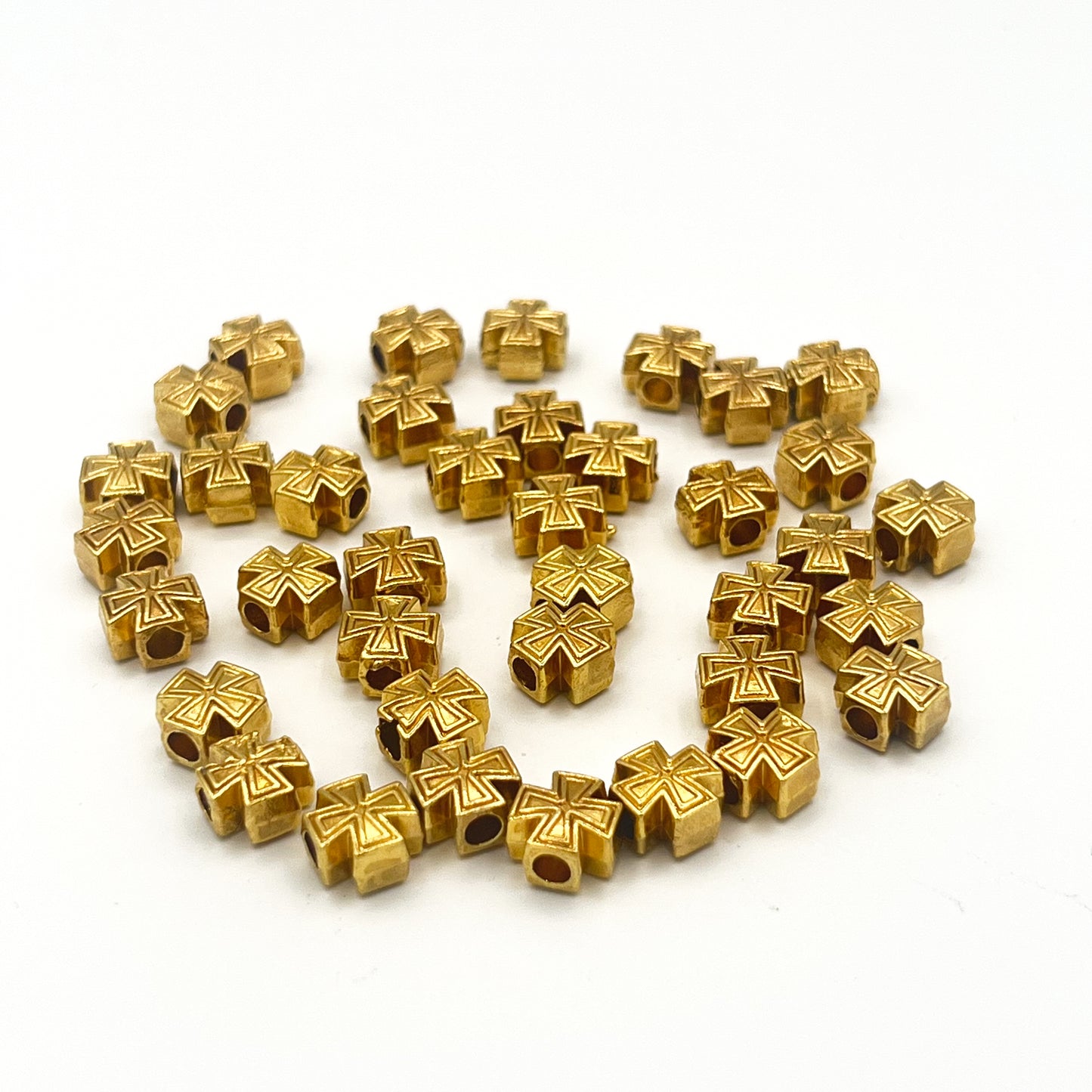 Golden Cross Beads Charms