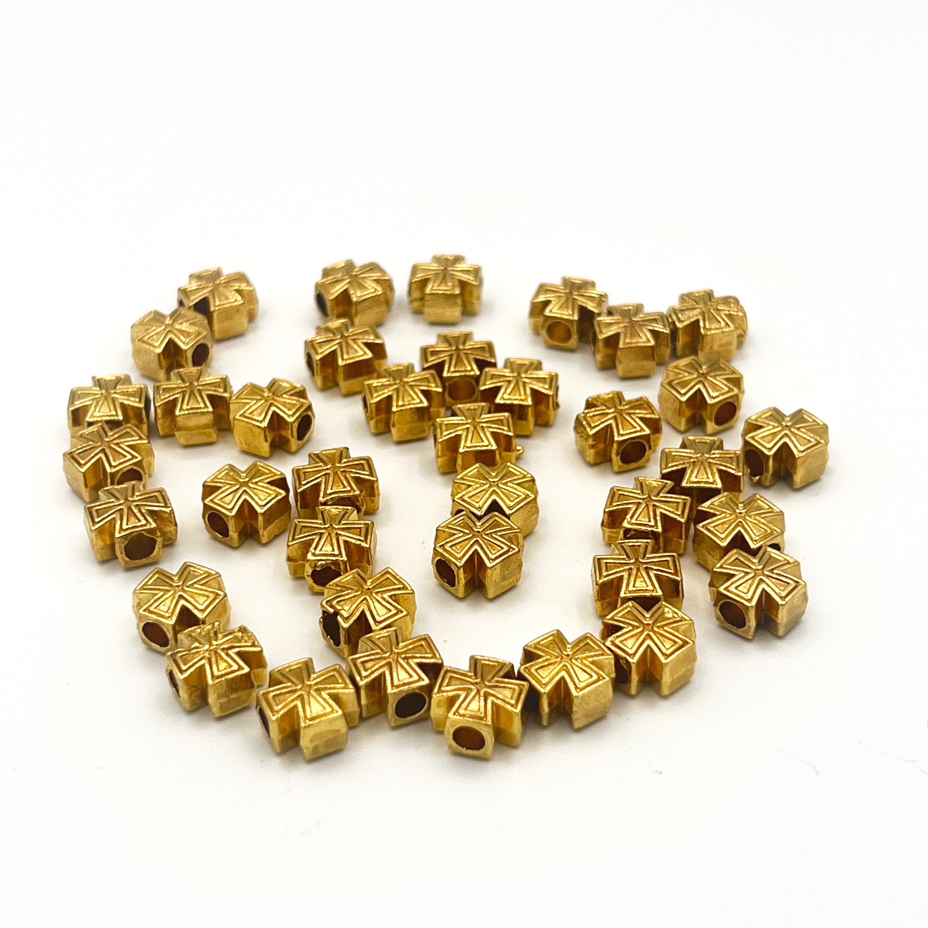 Golden Cross Beads Charms