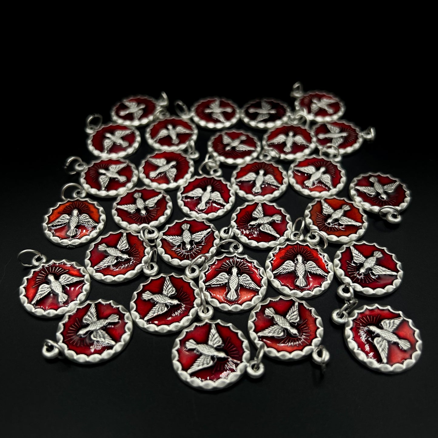 Holy Spirit Round Red 19mm