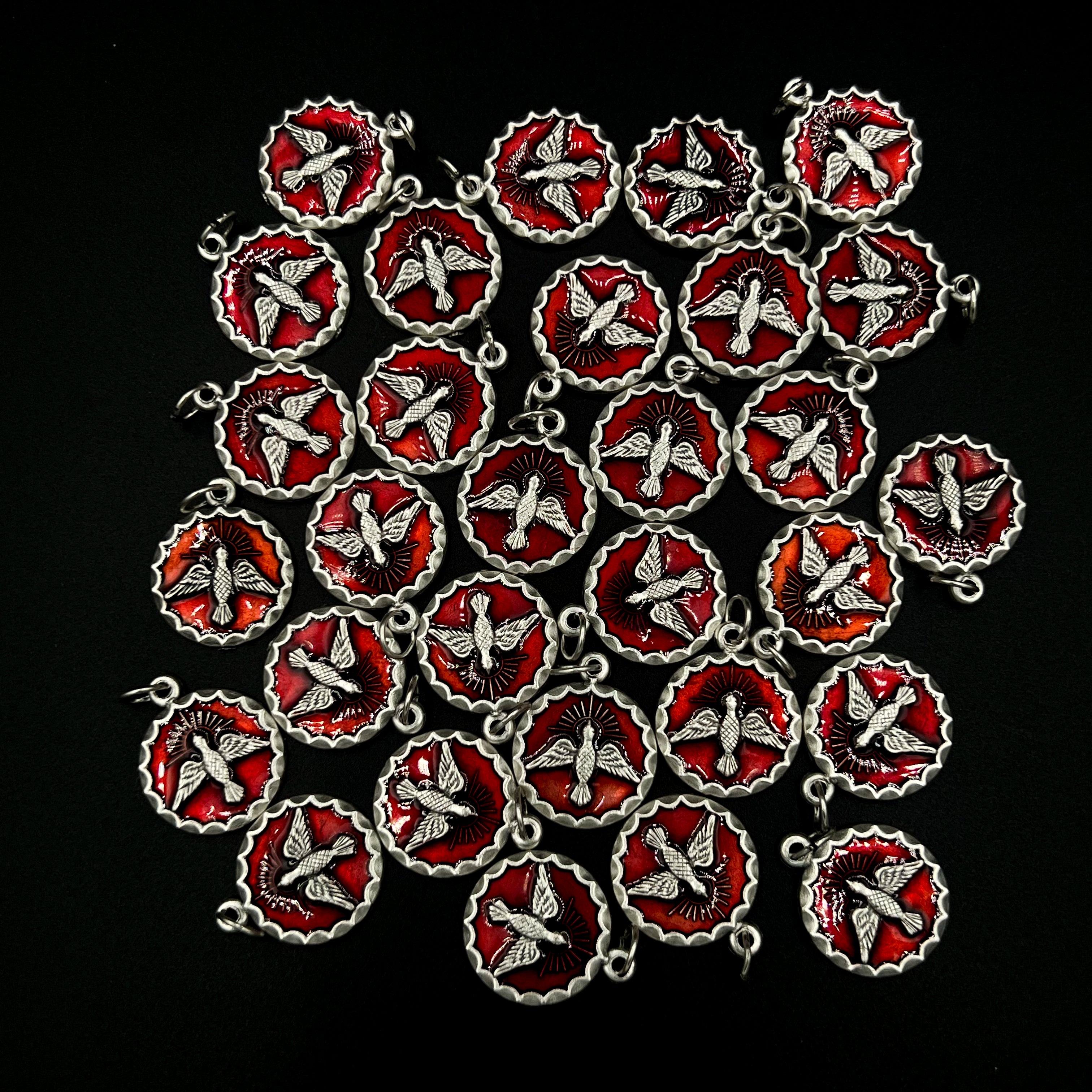 Holy Spirit Round Red 19mm