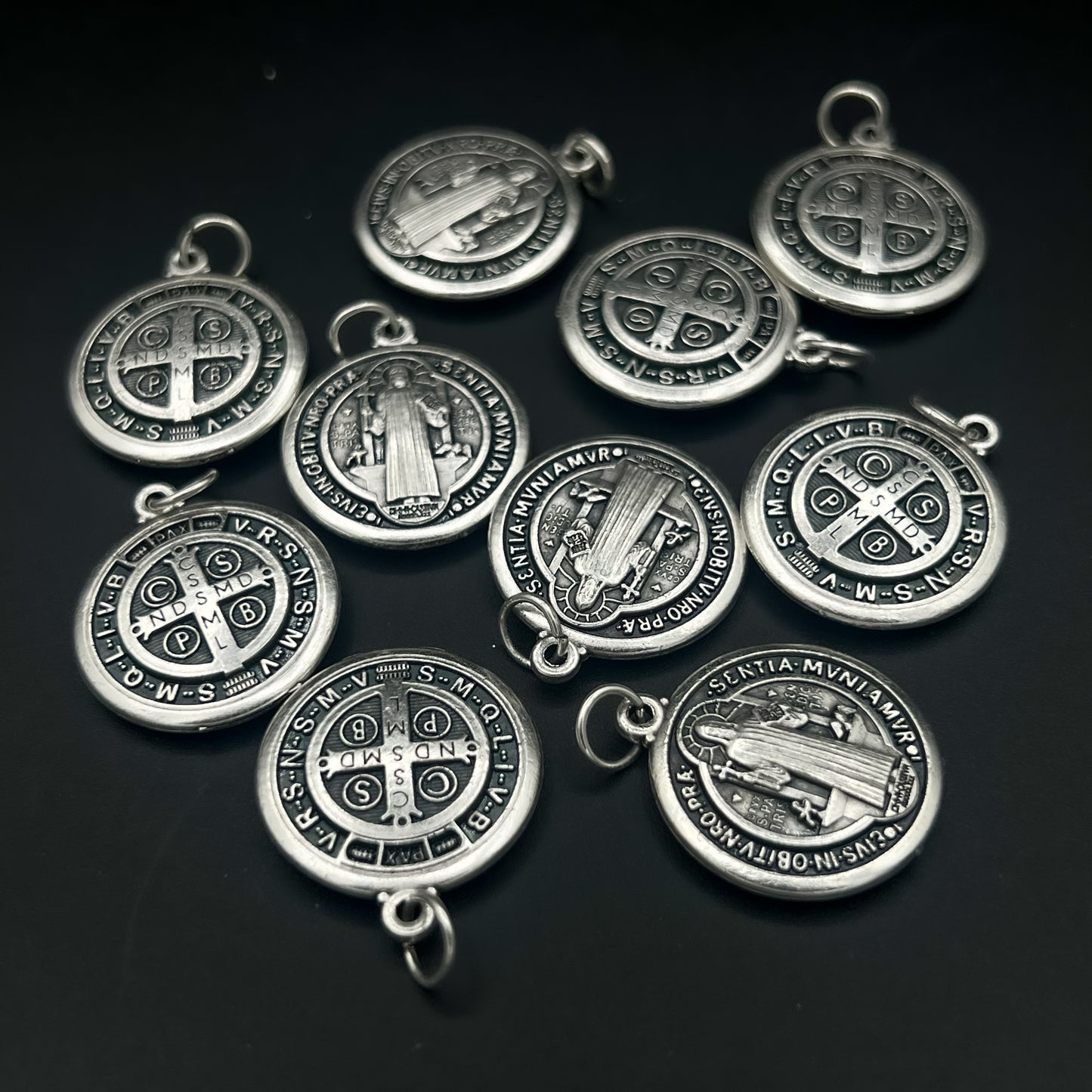 Saint Benedict Silver 22mm