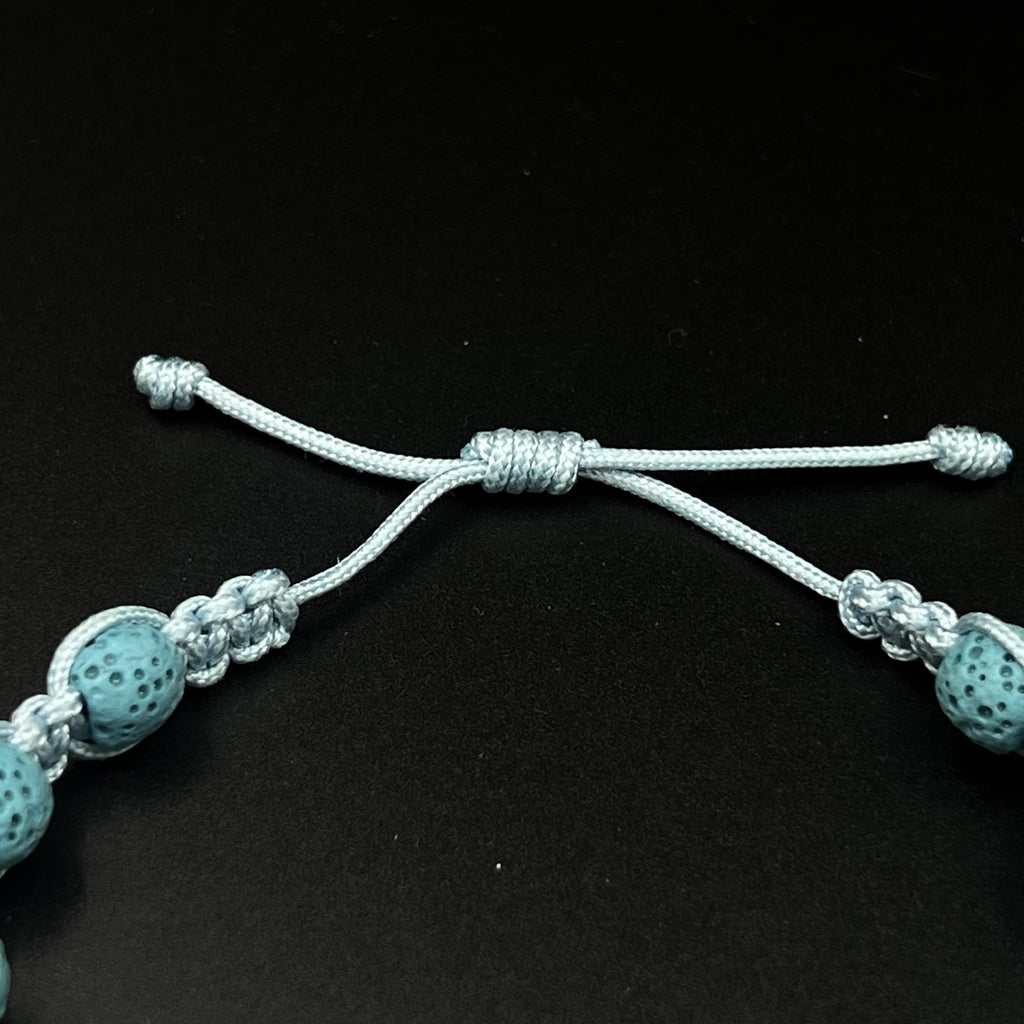 One Decade Rosary Bracelet Light Stone Prayer Beads