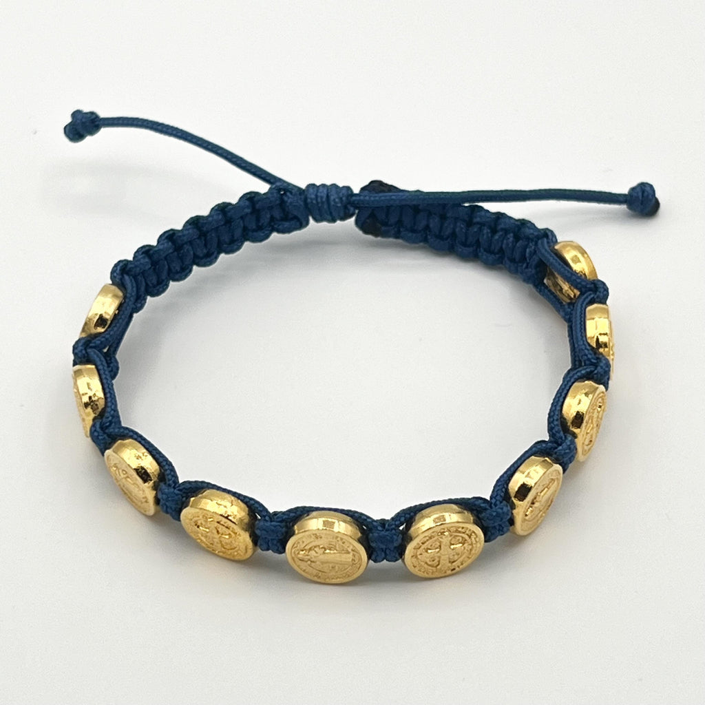 Saint Benedict Golden Medals Ten Decade Small Rosary Faith Gift Students Patron Civil Engineer Graduate Gift
