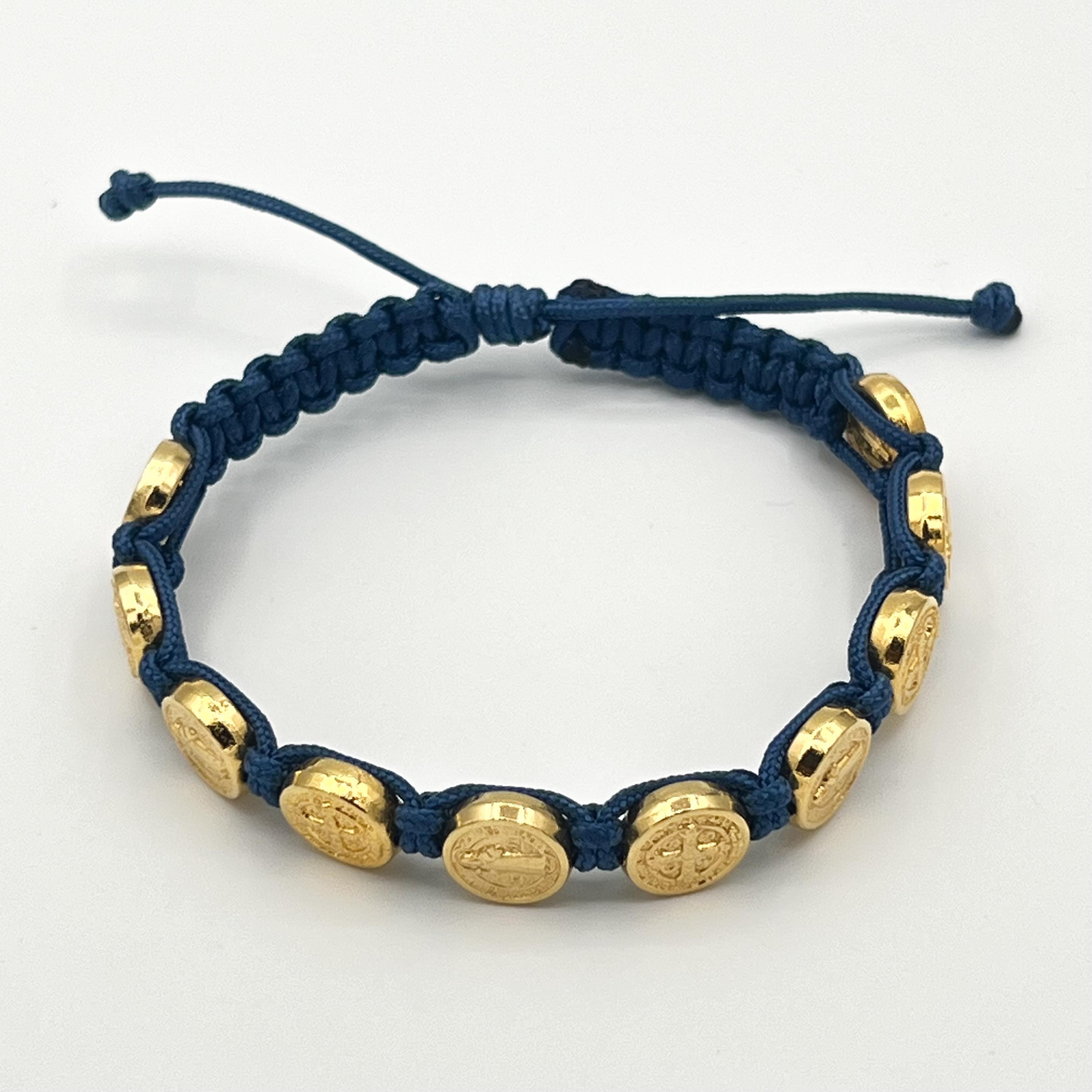 Saint Benedict Golden Medals Ten Decade Small Rosary Faith Gift Students Patron Civil Engineer Graduate Gift